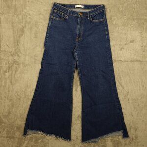 Vintage Zara jeans Denim Big Flare super wide women's 10 skater leg